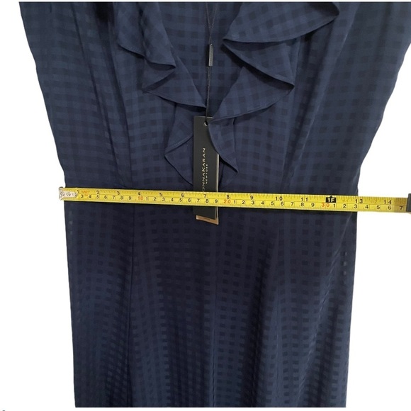 NWT Donna Karan Fit & Flare Checkered dress blue - Picture 11 of 13